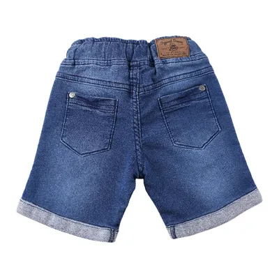 Bermuda Jeans Infantil Din Don Detalhe Barra Virada Bermuda Jeans Infantil Din Don Detalhe Barra Virada